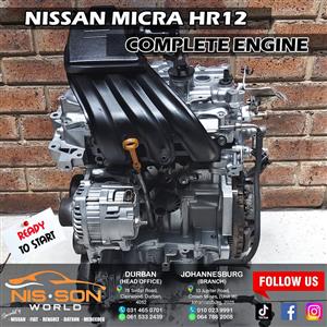 NISSAN MICRA HR12 COMPLETE ENGINE