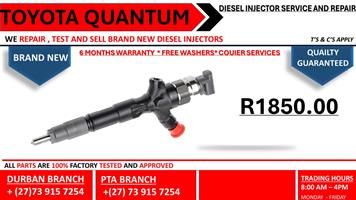 Toyota Quantum Diesel Injectors 