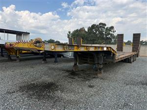 USED 2018 ILCOR TRI-AXLE 50 TON STEPDECK LOWBED TRAILER FOR SALE 