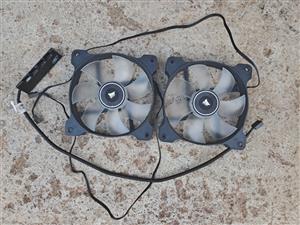 Corsair White LED Fans & Deepcool Fan Hub