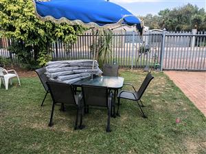 7 Piece chairs and table patio set