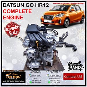 DATSUN GO HR12 COMPLETE ENGINE