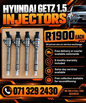 HYUNDAI GETZ 1.5 INJECTORS FOR SALE WITH WARRANTY 