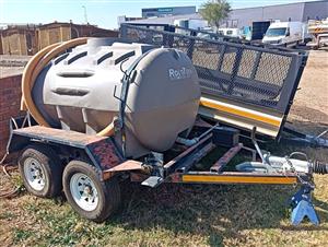2000L Rototank Water double axle Trailer for sale in Krugersdorp, (Vat incl),  Call Jay from GTS