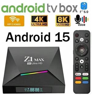 8K Android 15 Z1 Max TV Box 4G 5G Dual WiFi with Pre-installed YouCine App