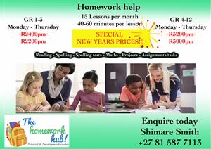 Homework help & Tutoring services