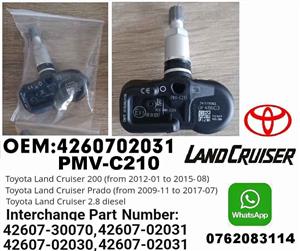 Toyota Land Cruiser TPMS tyre pressure monitor sensors & valve stems