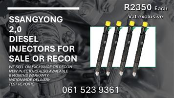 SSANGYONG DIESEL INJECTORS FOR SALE WITH TEST REPORTS 