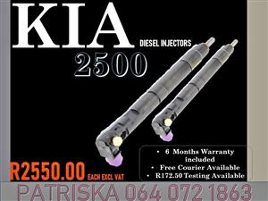 KIA 2500 DIESEL INJECTORS FOR SALE ON SERVICE EXCHANGE OR SAME DAY SERVICE