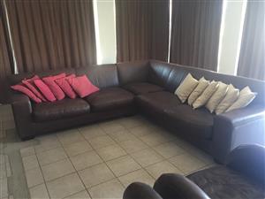 Leather Corner Lounge Suite