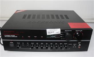 ROCKSON AV-600 5000 AWTTS BLACK AMPLIFIER UN BOX NO REMOTE S065607A