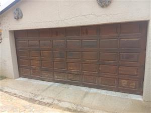 Double garage door solid wood 