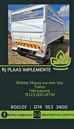 6 m massa wa met Vee Tralies 10-12ton