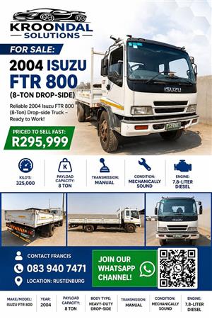 2004 Isuzu FTR 800 8 ton drop-side