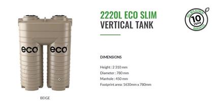 Eco 2220L ECO SLIM VERTICAL TANK