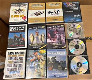 Various Bass and salt fishing DVD’s. 