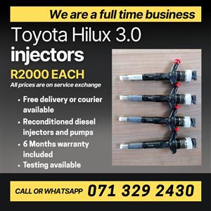 TOYOTA HILUX 3.0 INJECTORS FOR SALE WITH WARRANTY INCLUDED 