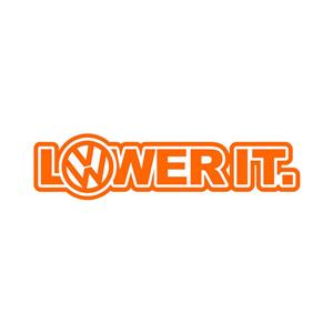 Vinyl Sticker with VW LowerIt Design - Orange
