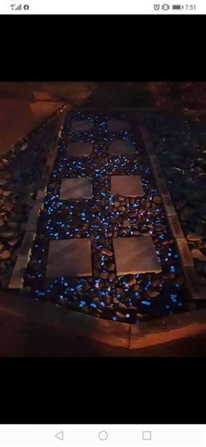 Glow in the dark pebbles