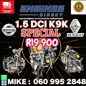 SPECIAL NISSAN OR RENAULT 1.5 DCI K9K IMPORT ENGINES