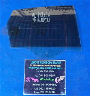 VW Polo 6 Right Rear Door Window Glass