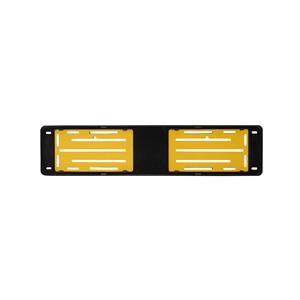 Number Plate Holder Bracket with Metal Backing - 530x120mm (Yellow)