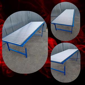9. Gravity Roller Flow Conveyors built to your specs — any width, any length, ro