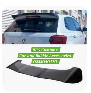 Polo 2019 to 2025 Gloss black batman roof spoiler