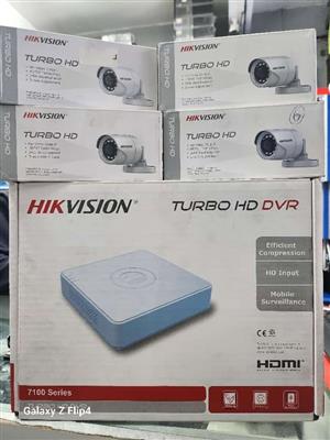 4 Channel Hikvision DVR + 4 Camera Sealed