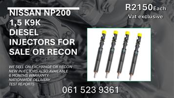 NISSAN NP200 DIESEL INJECTORS FOR SALE WITH TEST REPORTS 