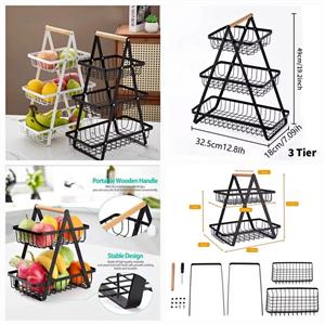 FRUIT BASKET For sale strictly by order only   2 Tier  3 Tier   Available in BLACK ONLY