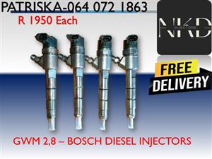 GWM 2,8 DIESEL INJECTORS FOR SALE