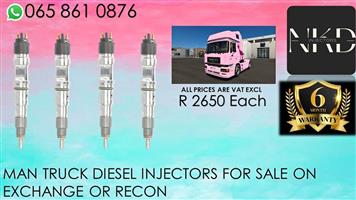 MAN TRUCK DIESEL INJECTORS FOR SALE WITH TEST REPORTS
