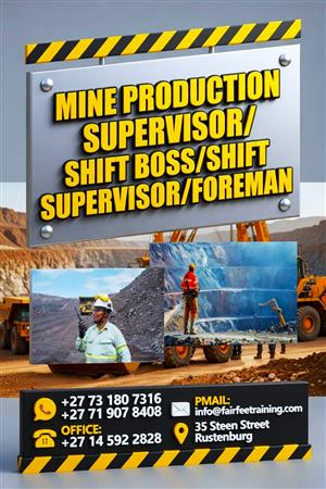 Shift Boss, Safety Officer, Competent B, OHS, SHE Rep, HIRA, COMSOC Rustenburg