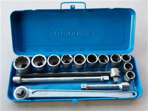 Gedore 3/4 inch drive imperial socket set