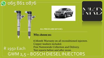 GWM 2.5 INJECTORS W SELL ON EXCHANGE OR RECON 