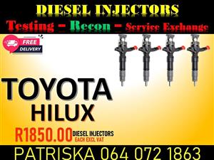 GET DIESEL INJECTORS FOR TOYOTA HILUX TESTED AND RECON OR NEW