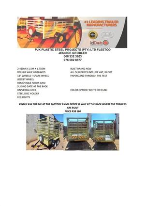 2024 2.450m unbraked cattle trailer