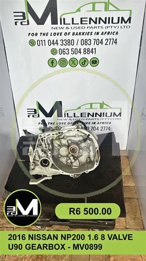 2016 NISSAN NP200 1.6 8 VALVE U90 GEARBOX - MV0899