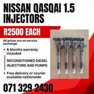 NISSAN QASQAI 1.5 INJECTORS FOR SALE WITH WARRANTY 