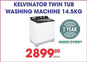 kelvinator 18kg twin tub