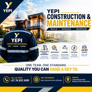 Need help: Construction, Maintenance, Plumbing, Electrical & Welding call us 