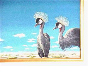 Blue Cranes Oil  Painting by   Zimbabwe • ‎Artist • ‎michaeljallard.com