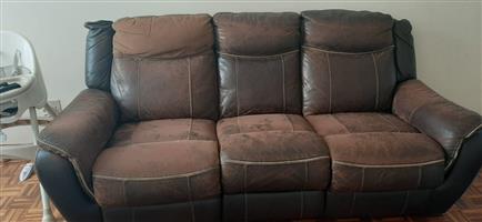 Leather couch set 