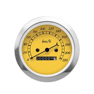 Autogauge 85mm Mechanical Speedometre (Yellow Face)