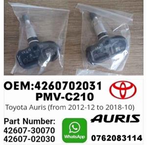 Toyota Auris TPMS tyre pressure monitor sensors and valve stems