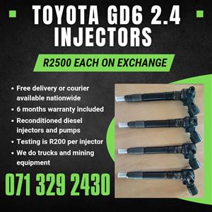 TOYOTA GD6 2.4 INJECTORS FOR SALE WITH WARRANTY 