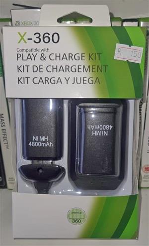 Xbox 360 Double Play and Charge Kit with Battery Charge Dock Brand new