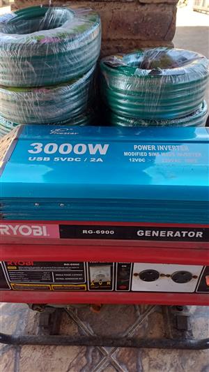 Inverter, Generator, Garden hose 