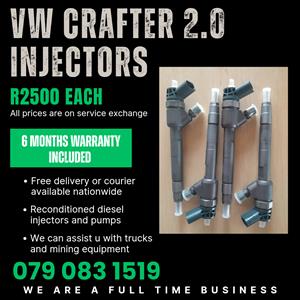 VW CRAFTER 2.0 INJECTORS FOR SALE WITH WARRANTY INCLUDED 